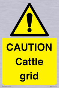 CAUTION Cattle grid